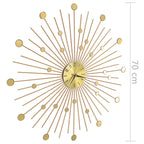 Wanduhr 70 cm Gold
