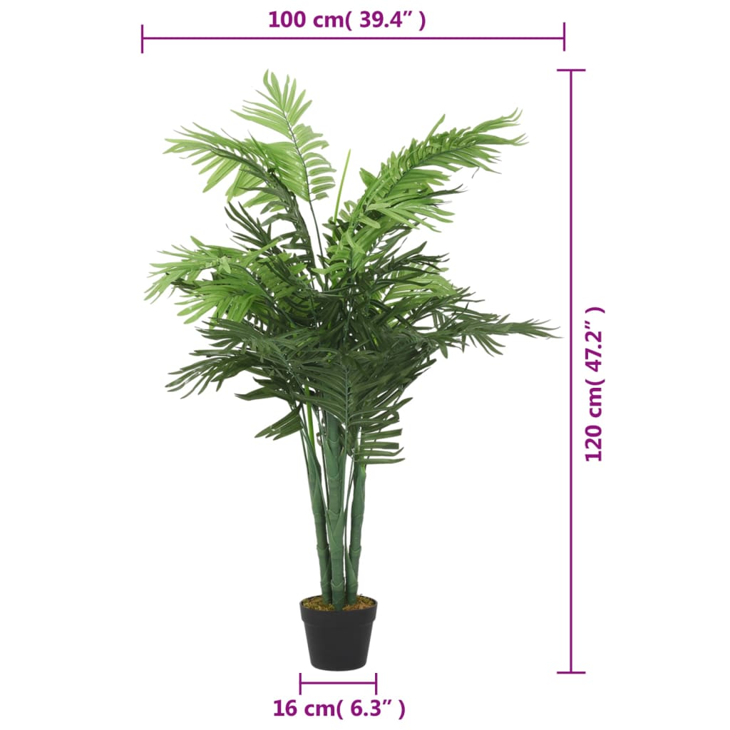 Künstliche Palme, 28 Blätter, 120 cm
