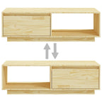 Couchtisch 110x50x33,5 cm Massives Kiefernholz
