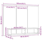 Wand-TV-Schrank Artisan Eiche 120 x 23