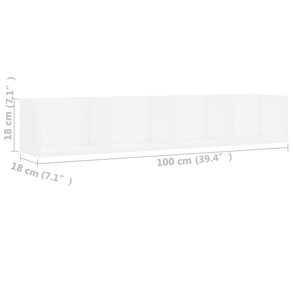 CD-Wandregal, Holzwerkstoff