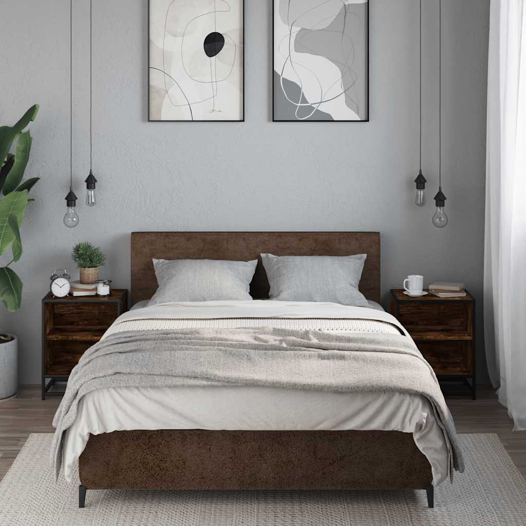 Nachttische, 2 Stück, geräucherte Eiche