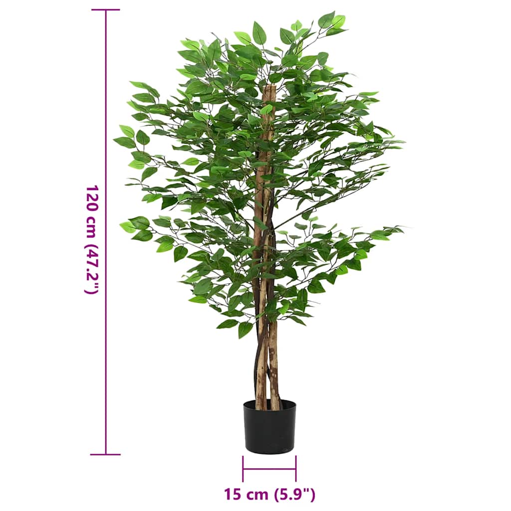 Künstlicher Ficusbaum, 788 Blätter, 120 cm