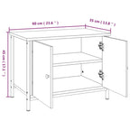 TV-Schrank mit Türen, Sonoma-Eiche, Holzverbundwerkstoff