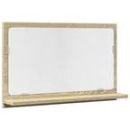 Badezimmerspiegel mit Ablage, Sonoma-Eiche, 60 x 11 x 37 cm, Holzverbundwerkstoff
