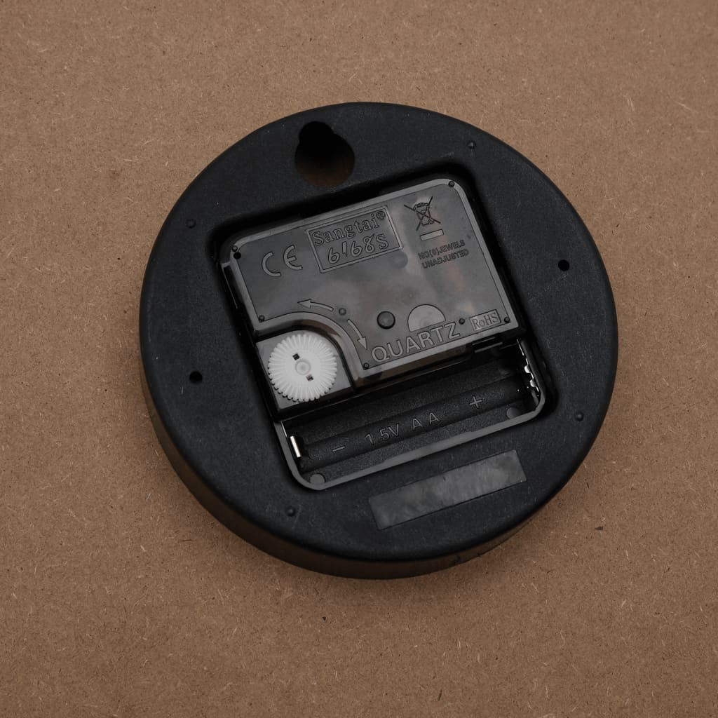 Wanduhr Gelb und Schwarz Ø50 cm Holz