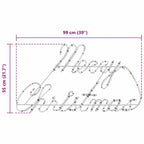 Weihnachtsschild mit 216 LEDs, 99 x 55 x 13 cm, Eisen