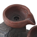 Zimmerbrunnen mit LED-Polyresin