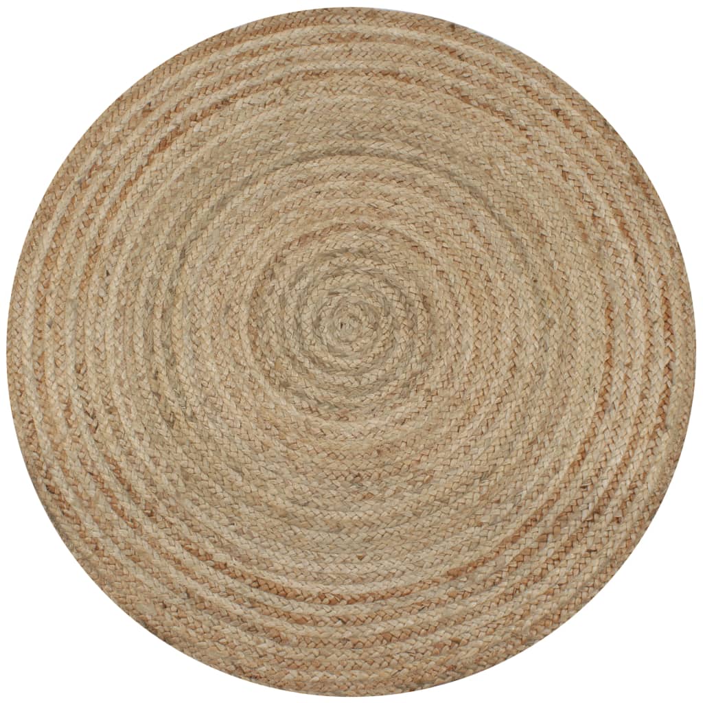 Geflochtener Jute-Teppich, 90 cm rund