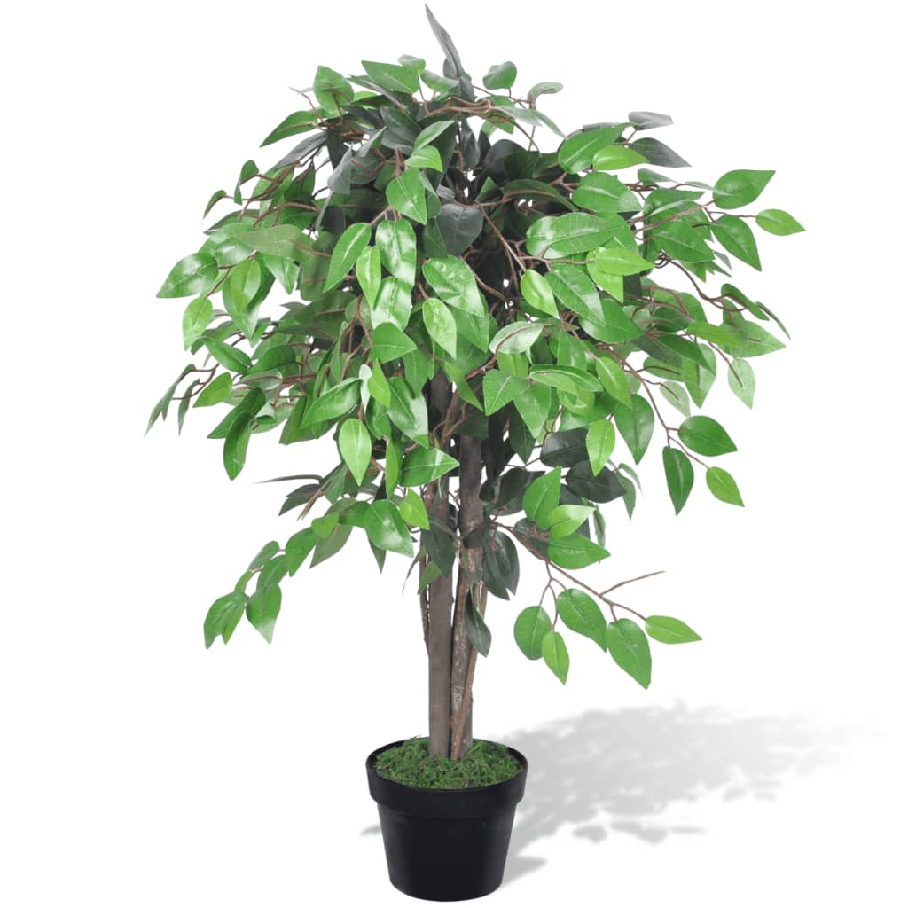 Künstlicher Ficus mit Topf, 90 cm
