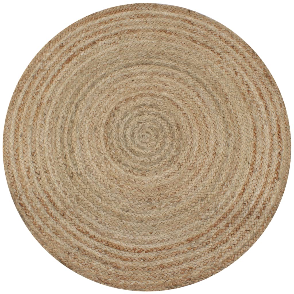 Geflochtener Jute-Teppich, 90 cm rund