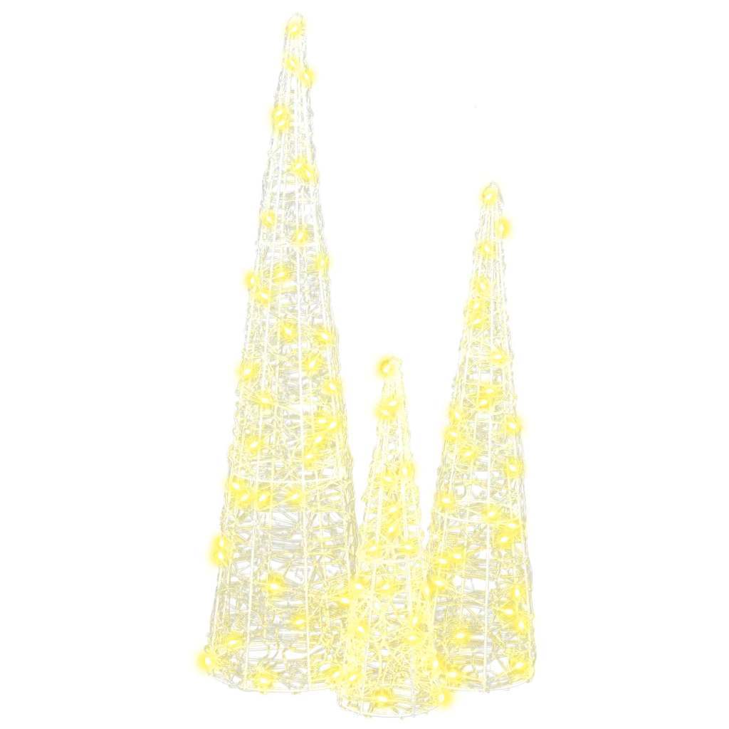 Cozy Home - Weihnachtsbaum mit 90 LEDs, 3 teilig, warmweiß