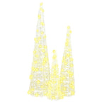 Cozy Home - Weihnachtsbaum mit 90 LEDs, 3 teilig, warmweiß