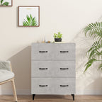 Sideboard Betongrau 69,5x Holzwerkstoff, Geräucherte Eiche