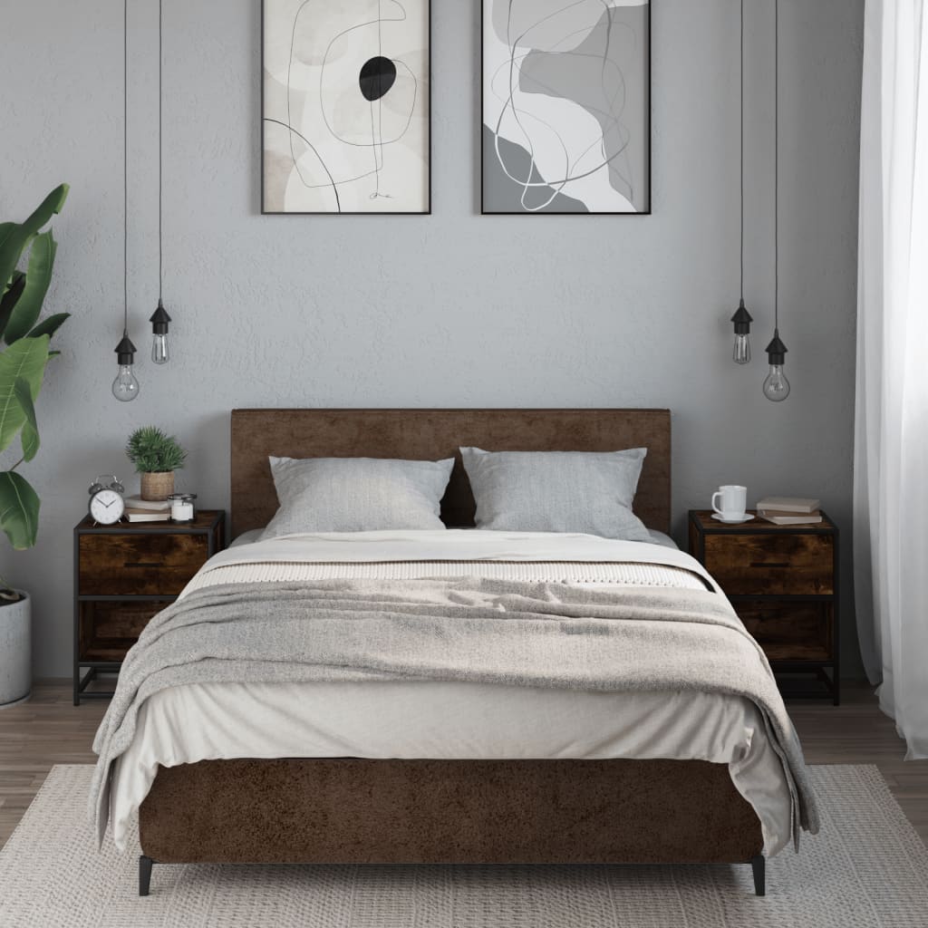 Nachttische, 2 Stück, geräucherte Eiche