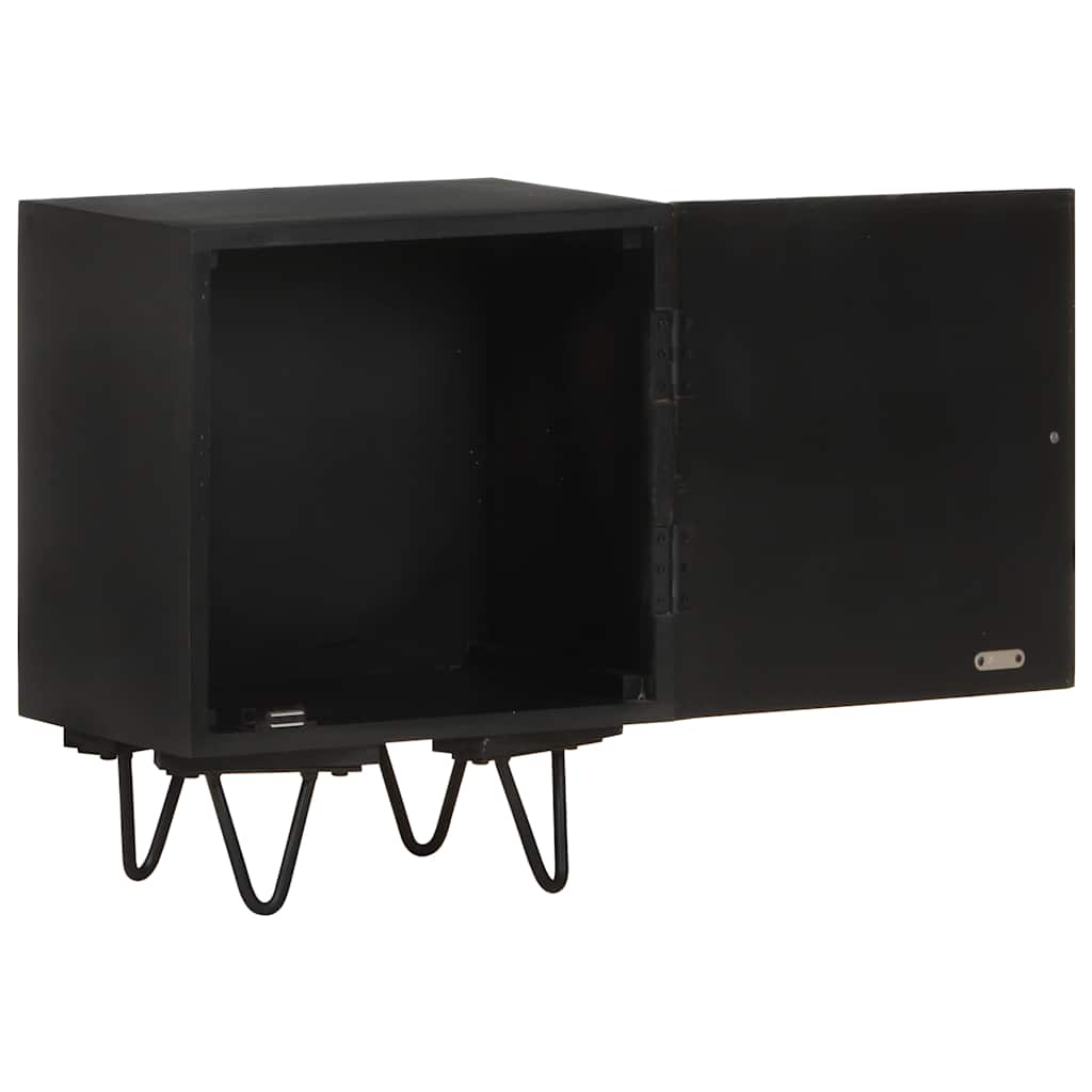 Nachttisch mit Messingfront, 40 x 30 x 50 cm, massives Mangoholz