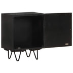 Nachttisch mit Messingfront, 40 x 30 x 50 cm, massives Mangoholz