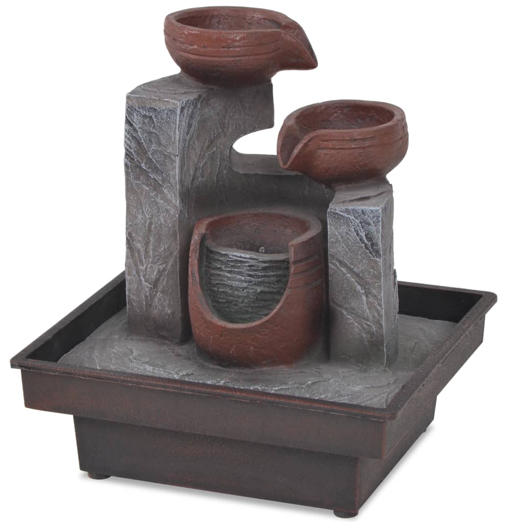 Zimmerbrunnen mit LED-Polyresin