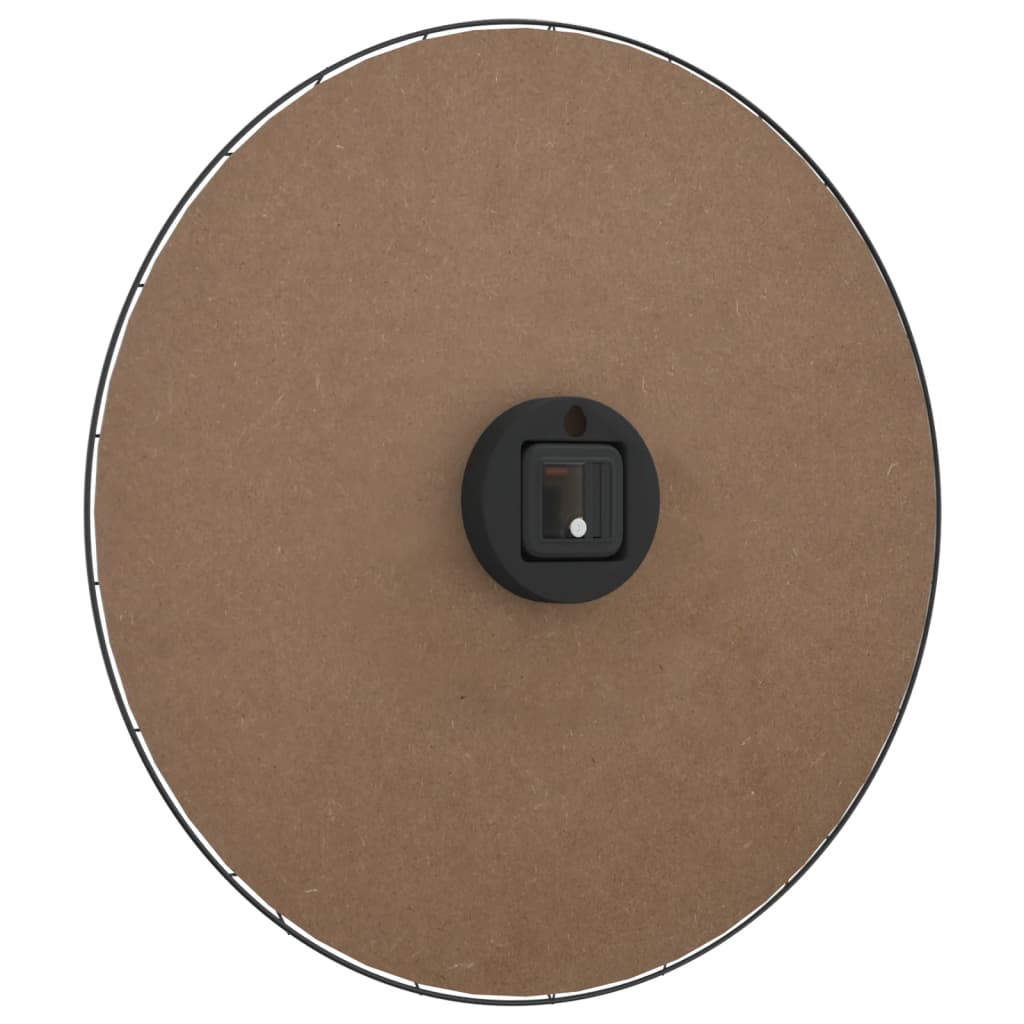 Wanduhr Gelb und Schwarz Ø50 cm Holz