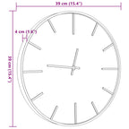 Wanduhr Braun Ø39 cm Eisen-Holz-Verbundwerkstoff