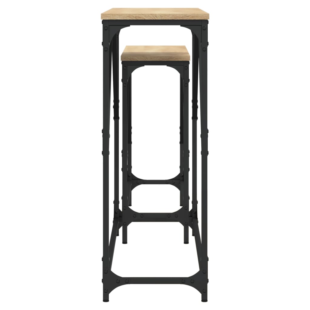 Konsolentische, 2er-Set, Sonoma-Eiche, Holzwerkstoff