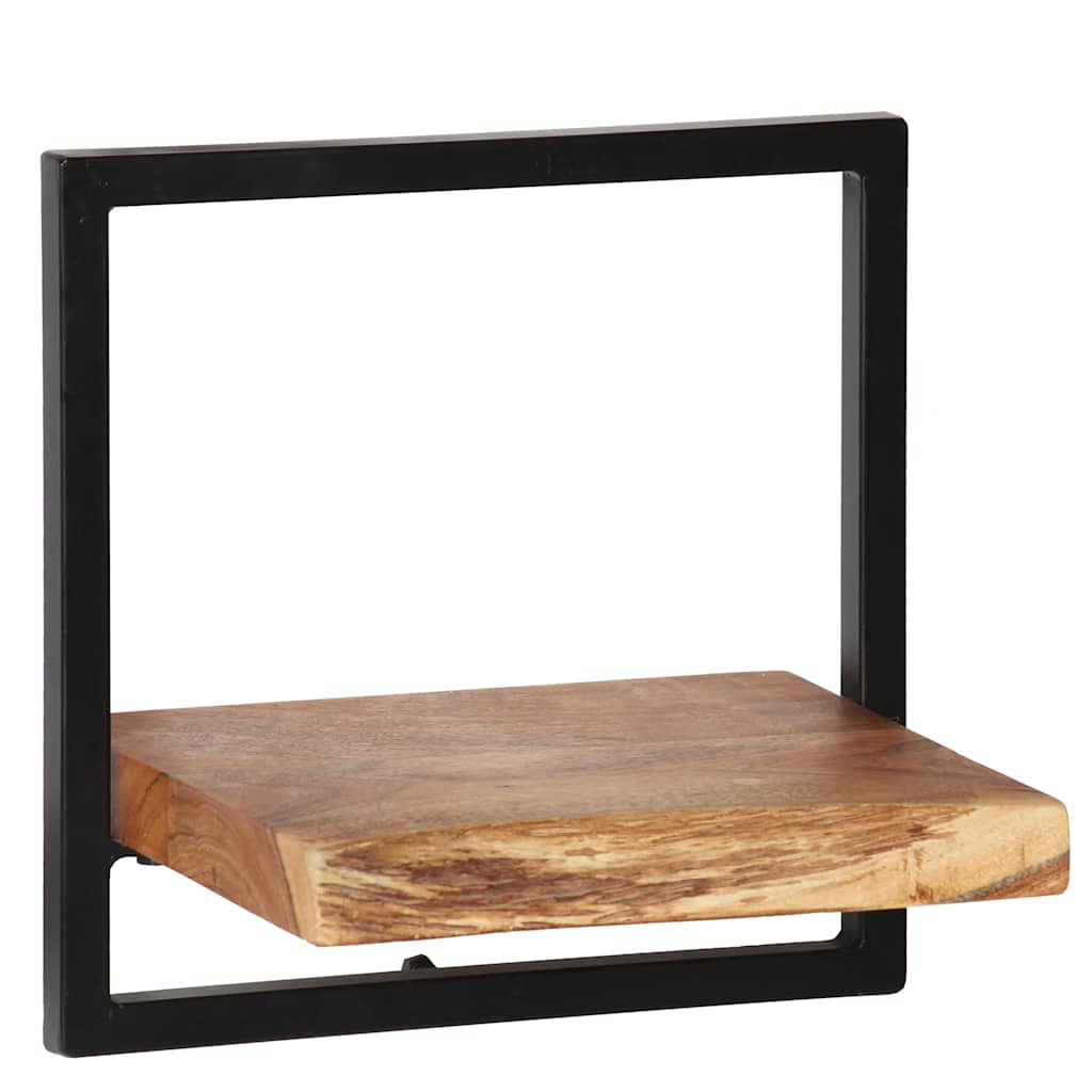 Wandregal-Set, 5-teilig, massives Akazienholz