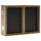 Dreifacher Bilderrahmen Collage Hellbraun