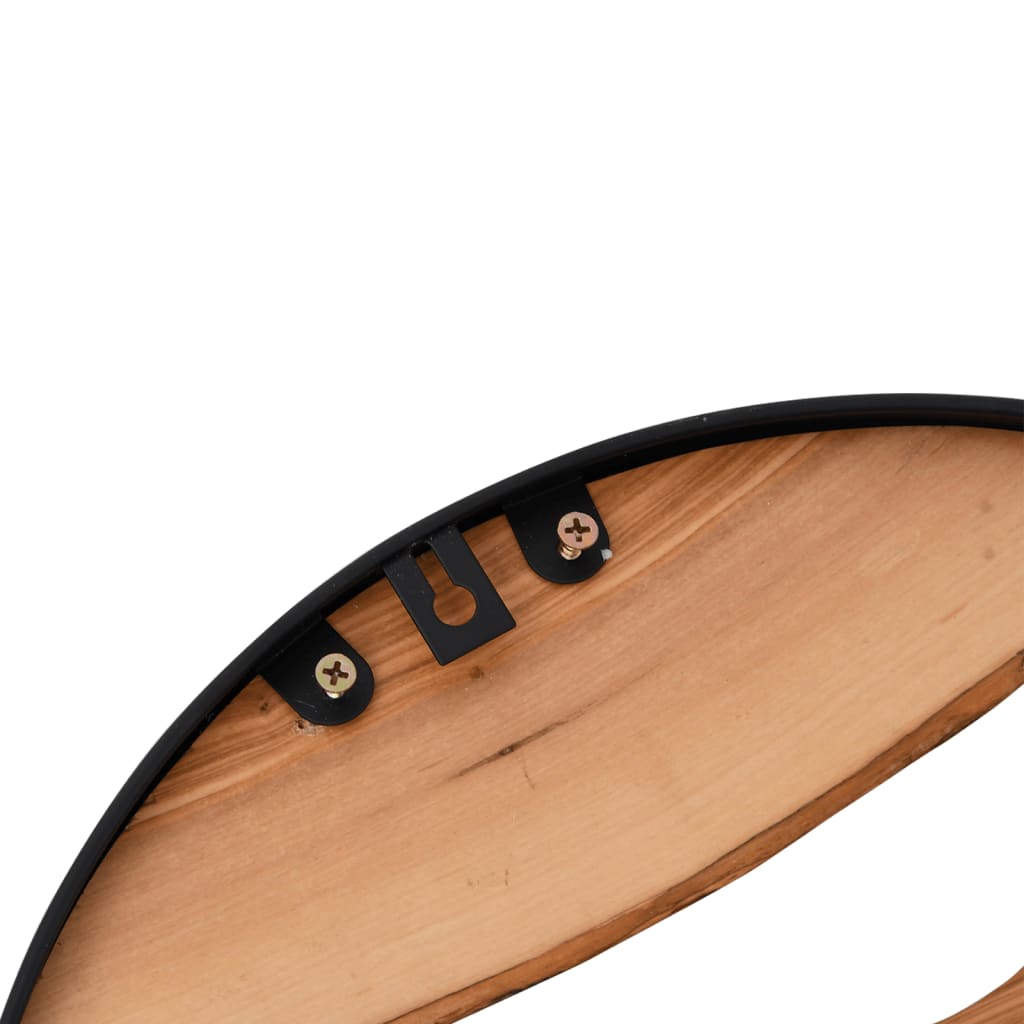 Wanduhr Ø 35 cm, Eisen und Olivenholz