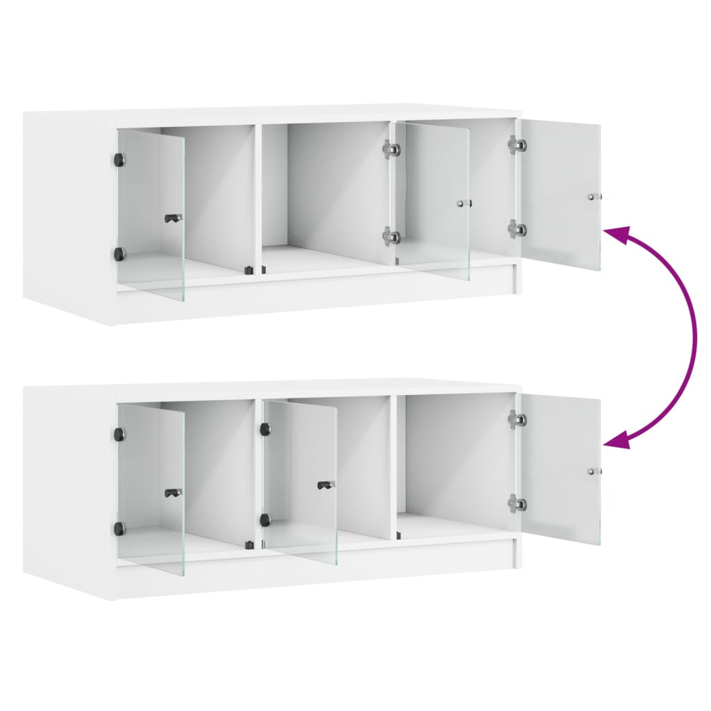 Couchtisch mit Glastüren