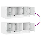 Couchtisch mit Glastüren