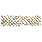 Rankgitter mit künstlichem Efeu, ausziehbar, dunkelrosa