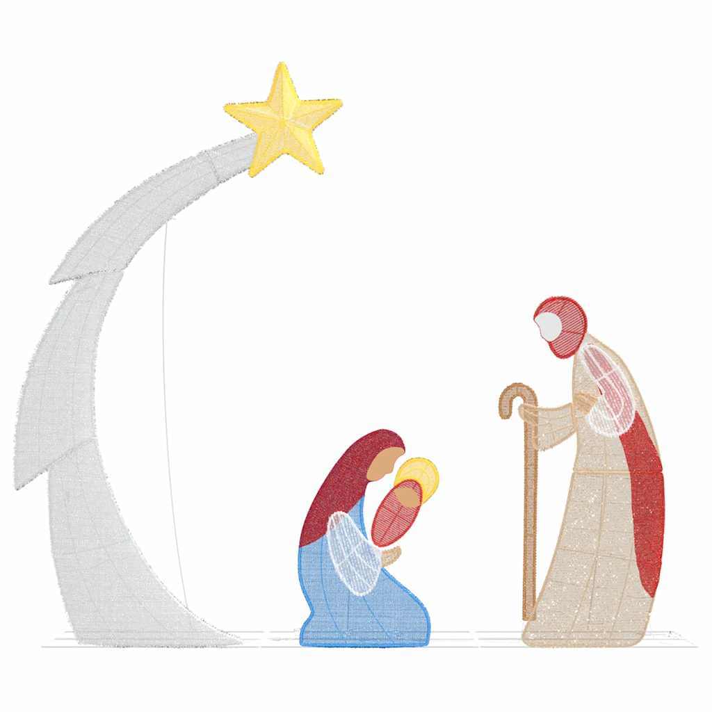 Krippe Warmweiß 149 x 32 x 127,5 cm Polyester