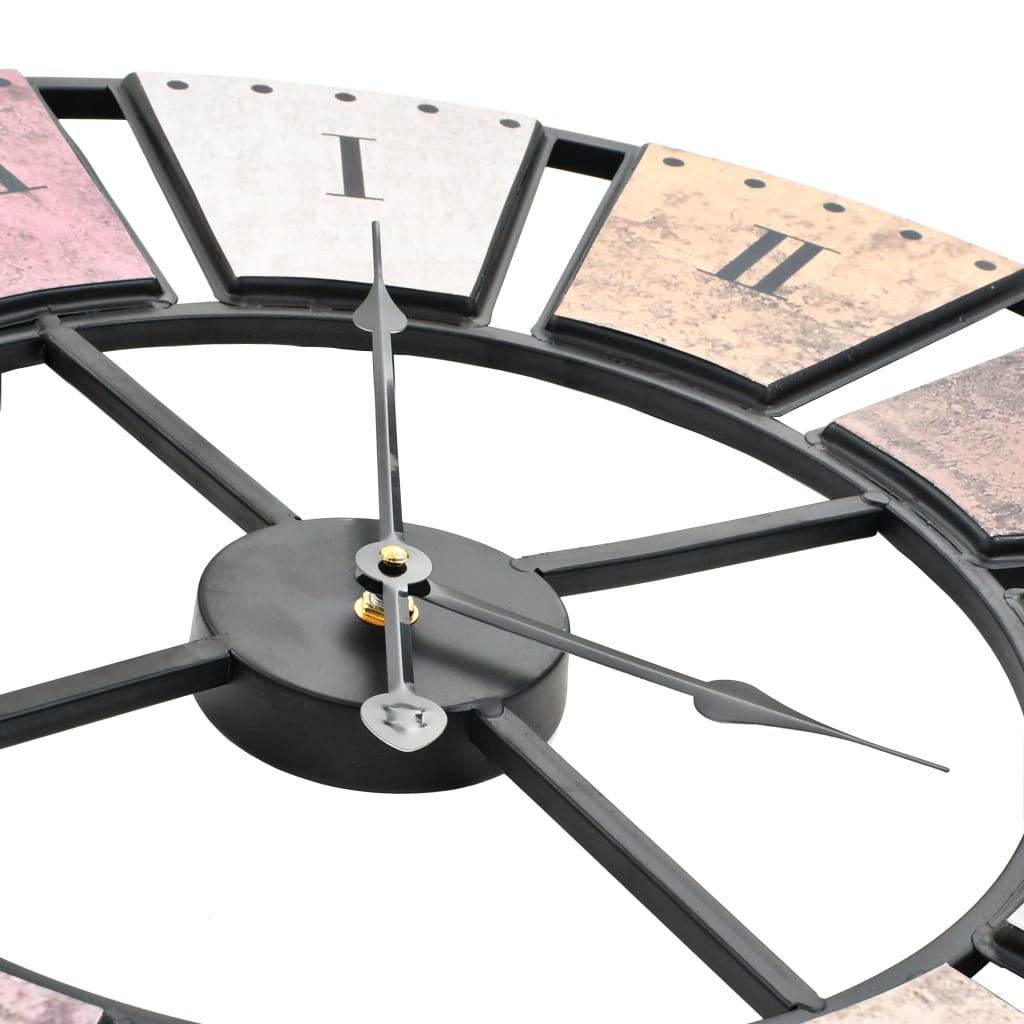 Vintage-Wanduhr mit Quarzwerk 60 cm XXL